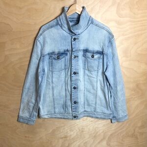 Vintage Mossimo Supply Co Hand Painted Denim Jacket Mens Sz XL Light Wash.